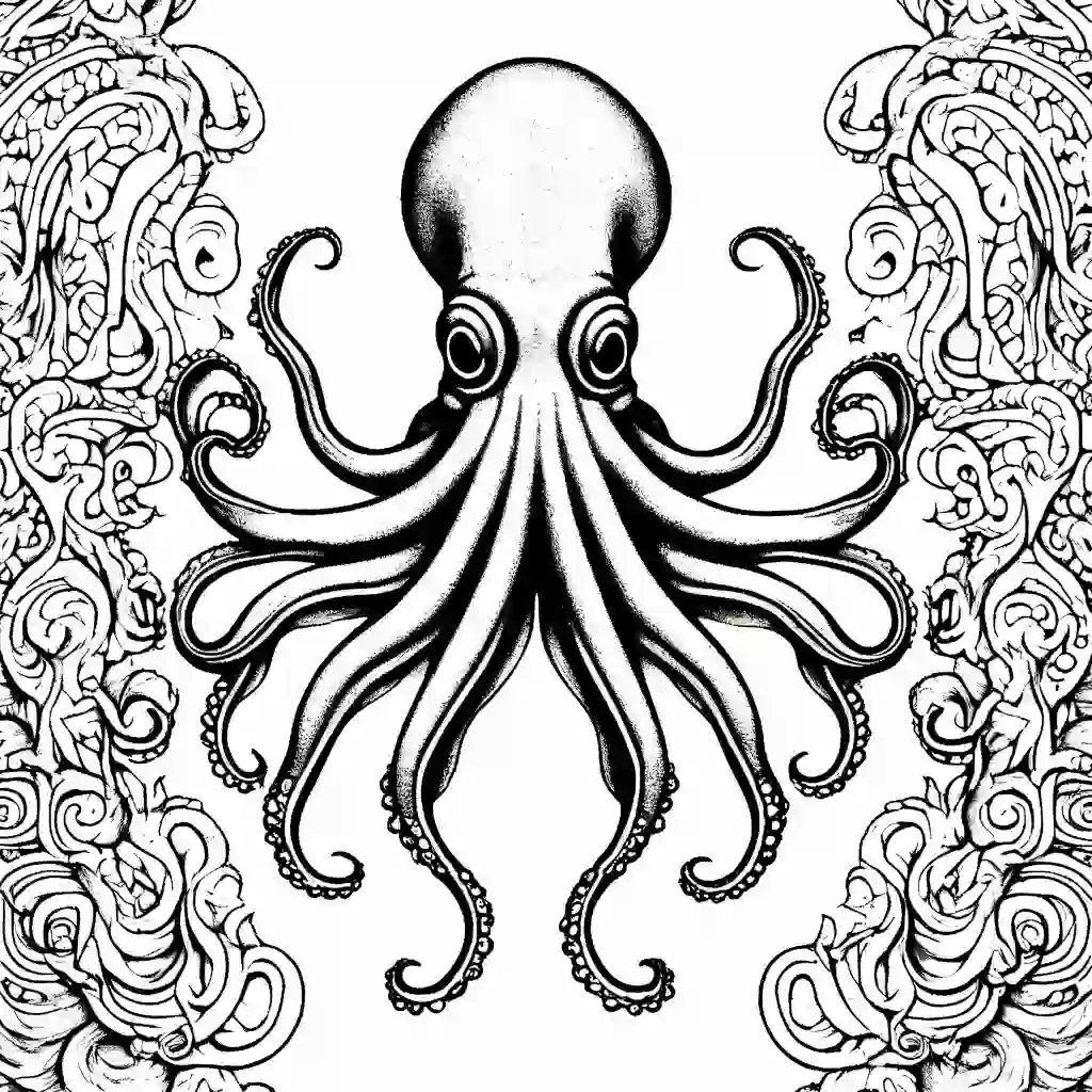 Octopuses coloring pages